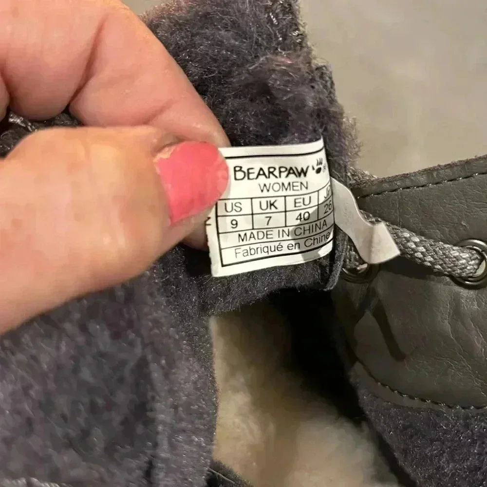 BEARPAW Alicia Never wet boots, cow suede upper, sheepskin foot bed,rugged sole